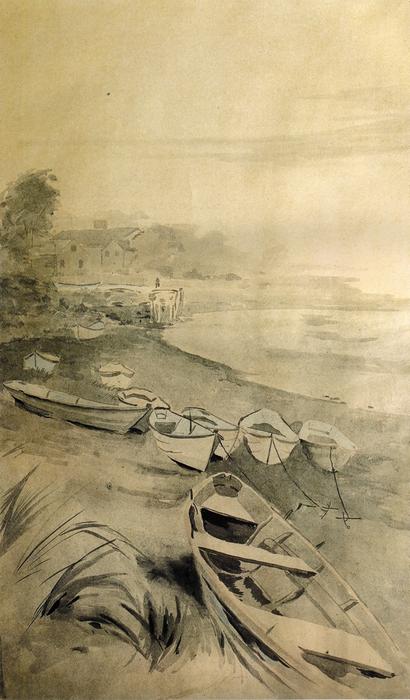 Rowboats Along The Shore — Arthur Wesley Dow