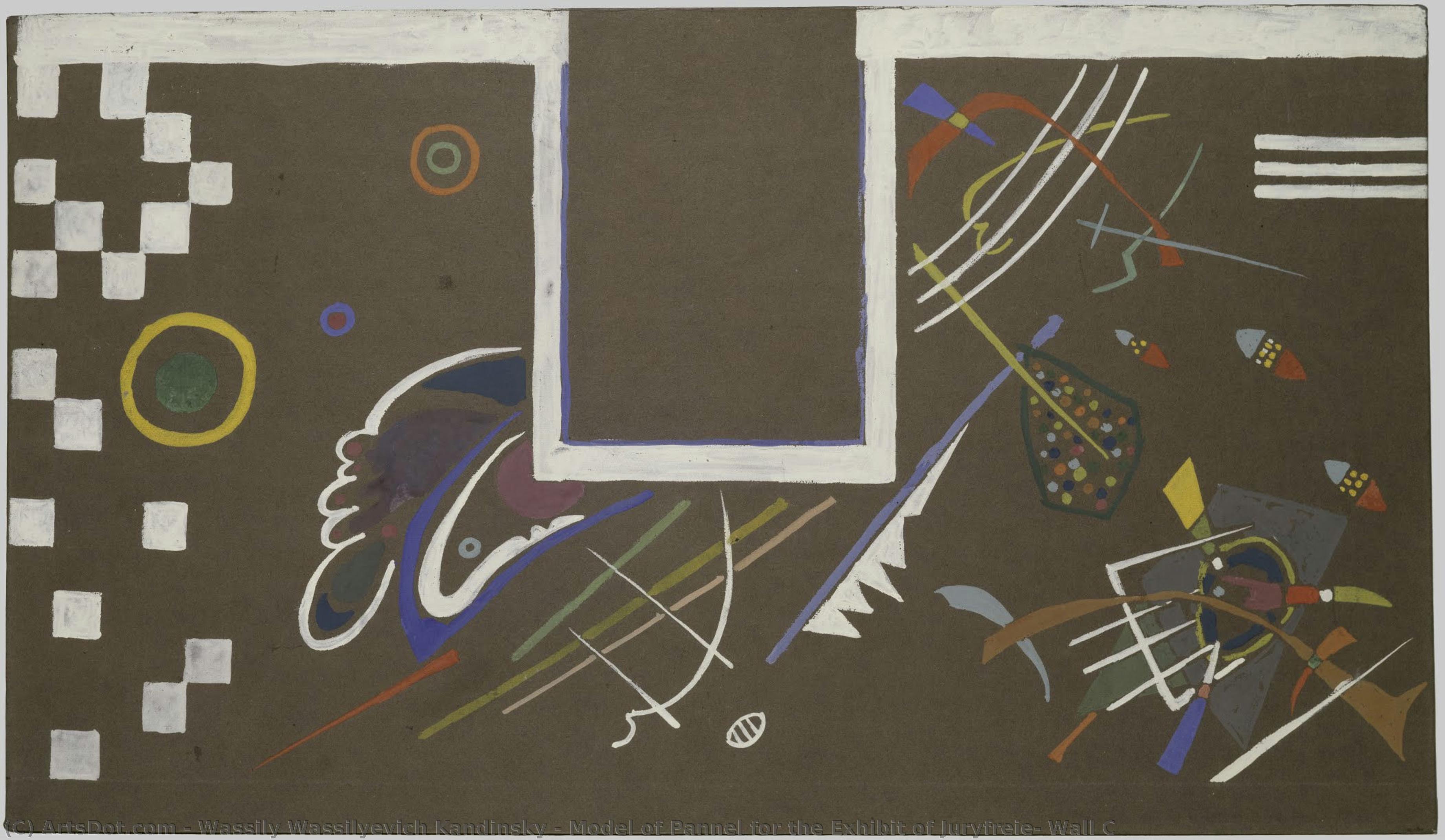 Model Of Pannel For The Exhibit Of Juryfreie: Wall C — Wassily Wassilyevich Kandinsky