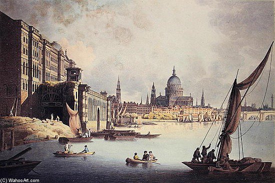 View Of Somerset House And The Thames — Thomas Malton Junior