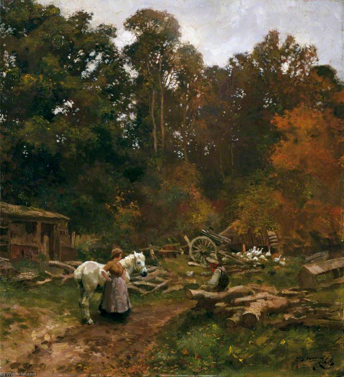 Landscape At Crostwick, Norfolk — Sir Alfred James Munnings