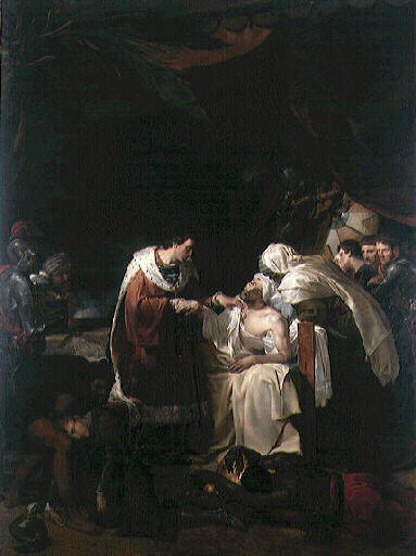 Saint Louis Visitant Les Pestiférés Dans Les Plaines De Carthage Louis Ix Visitant Les Pestiférés Dans Les Plaines De Carthage — Guillon Guillaume (lethiere)