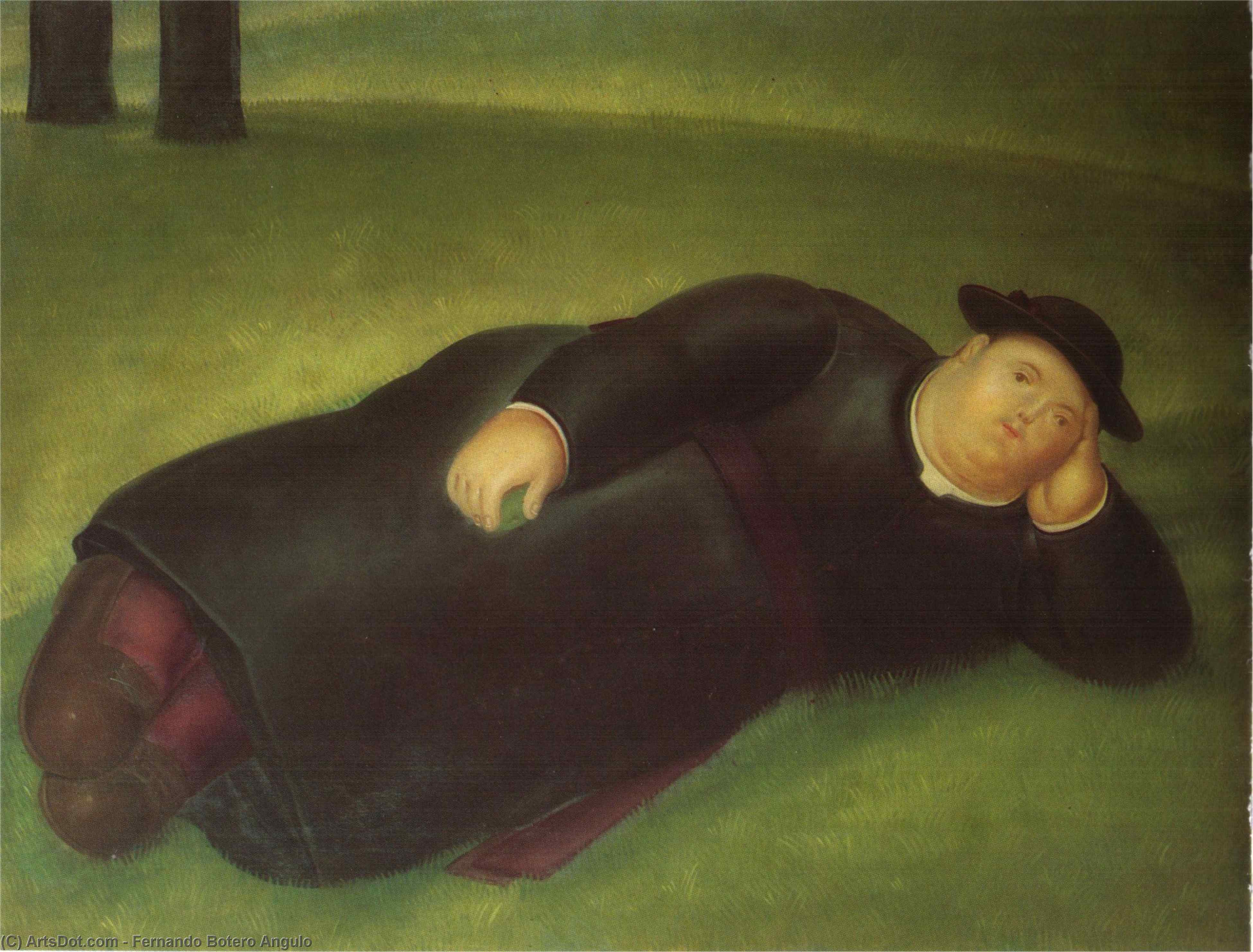 Prêtre Allongé — Fernando Botero