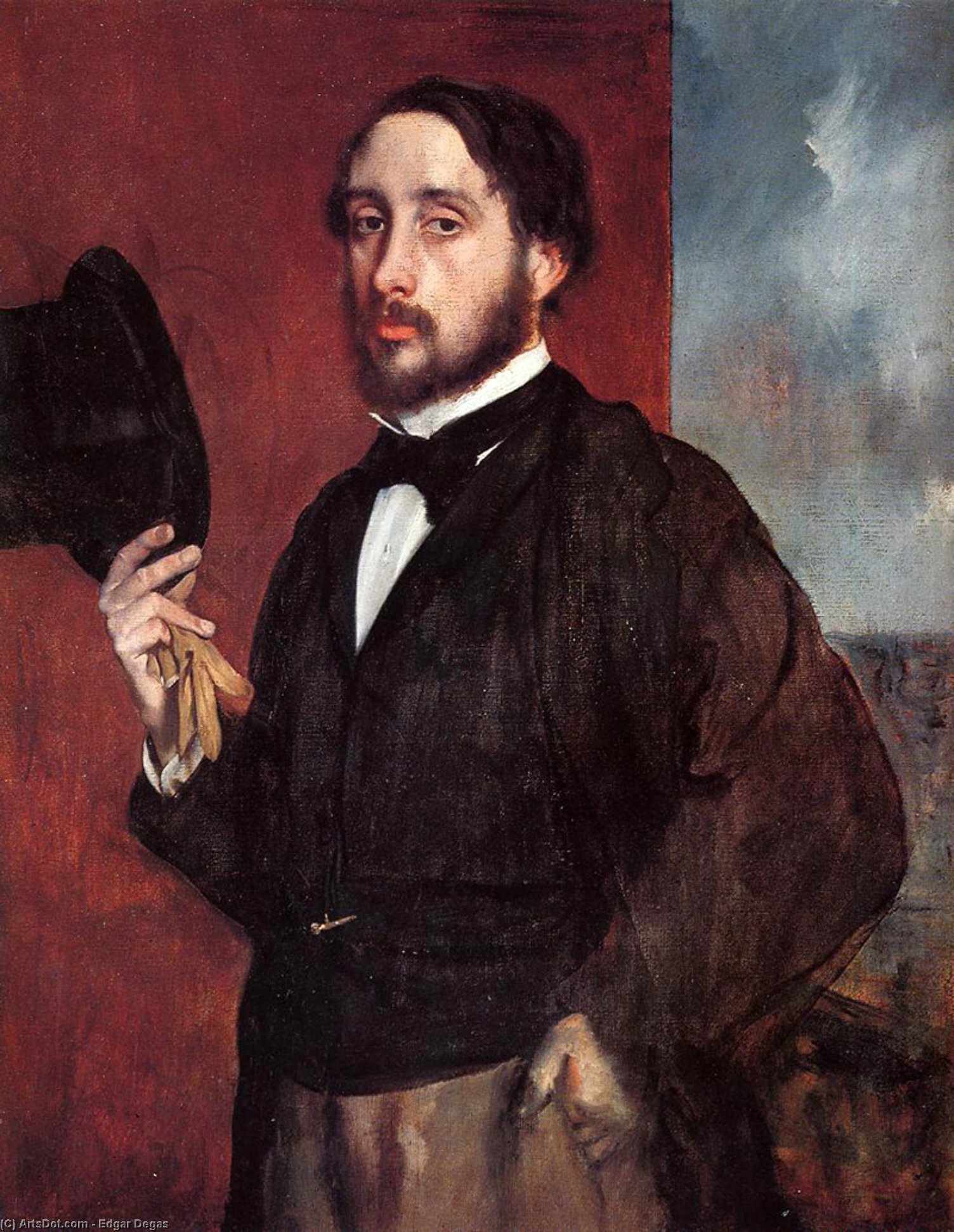 Self Portrait Saluting — Edgar Degas