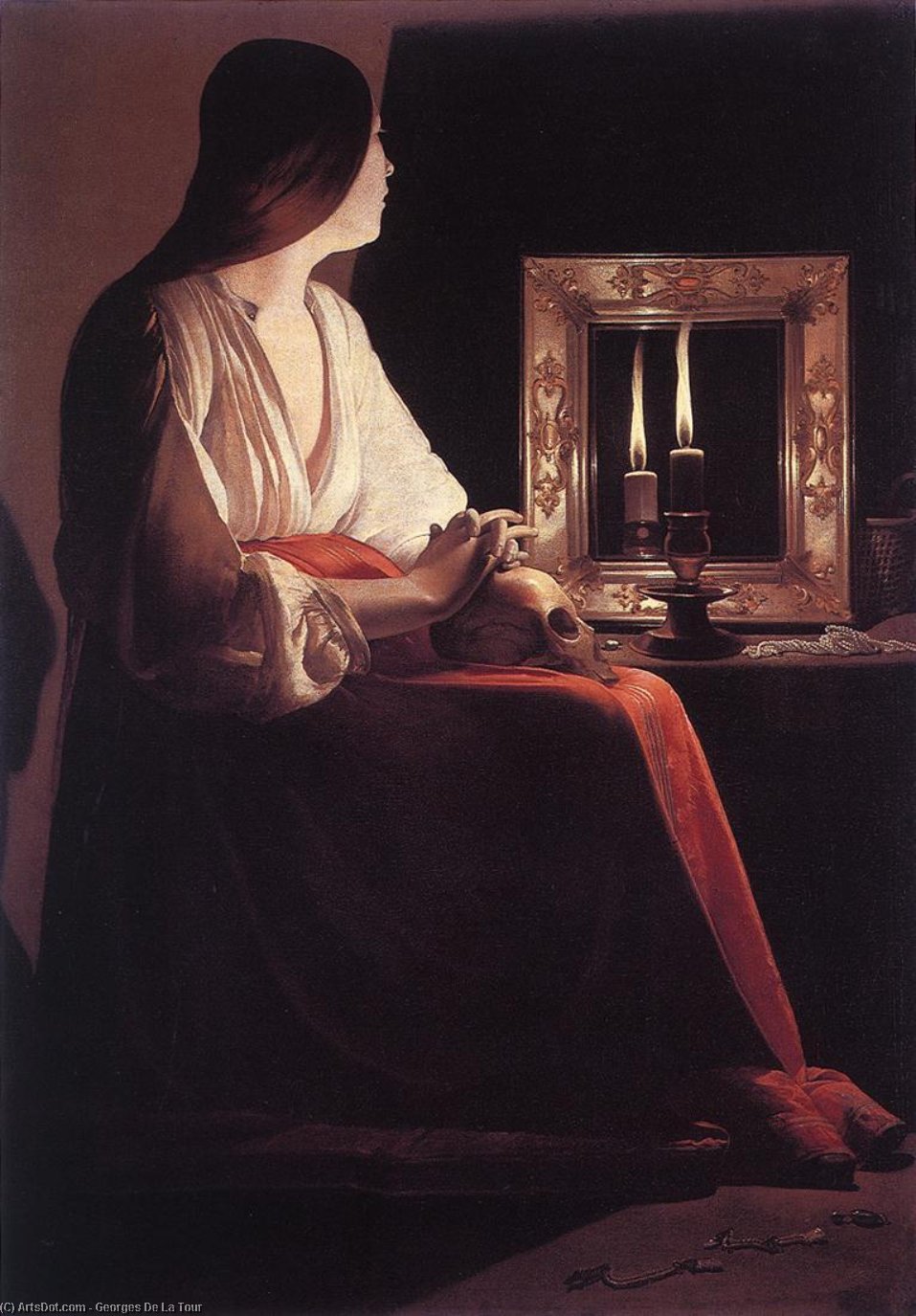 The Penitent Magdalen — Georges De La Tour