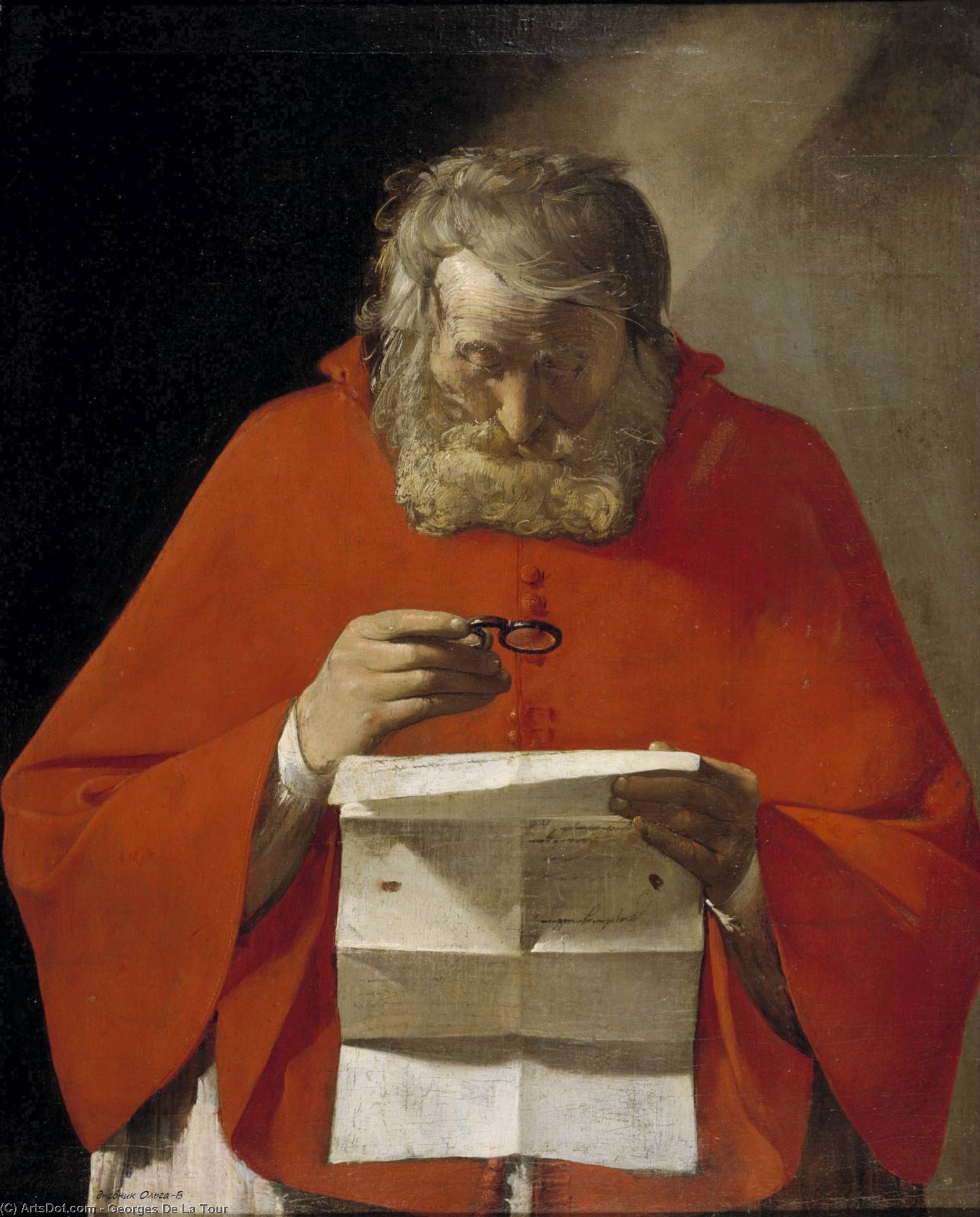 Saint Jerome Reading A Letter — Georges De La Tour