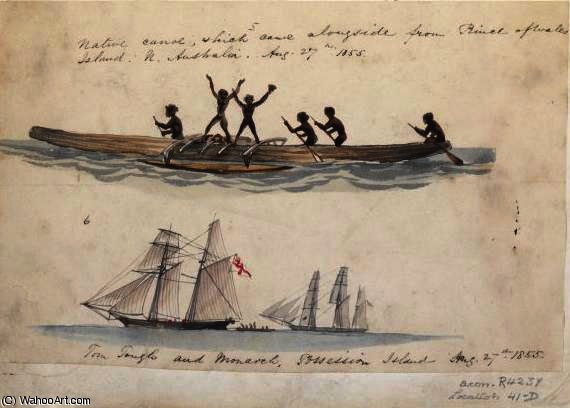Possession Island Canoes — Thomas Baines