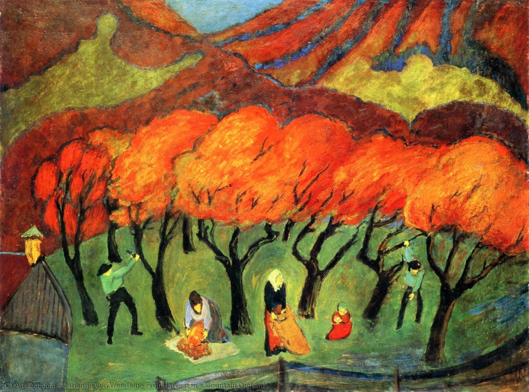 Fruit Harvest In A Mountain Orchard — Marianne Von Werefkin