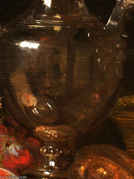 Ilver Wine Jug, Ham, And Fruit — Abraham Hendricksz. Van Beyeren