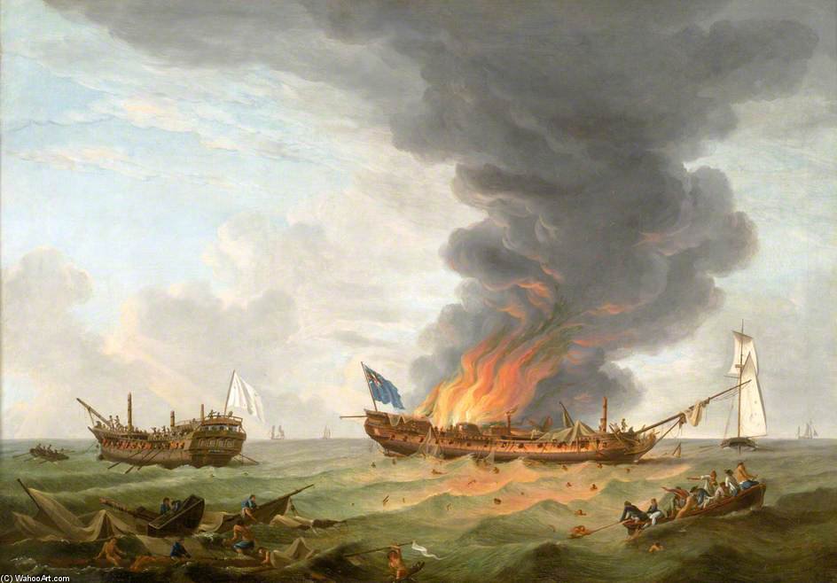 The 'quebec' And 'surveillante' In Action - — Robert Dodd