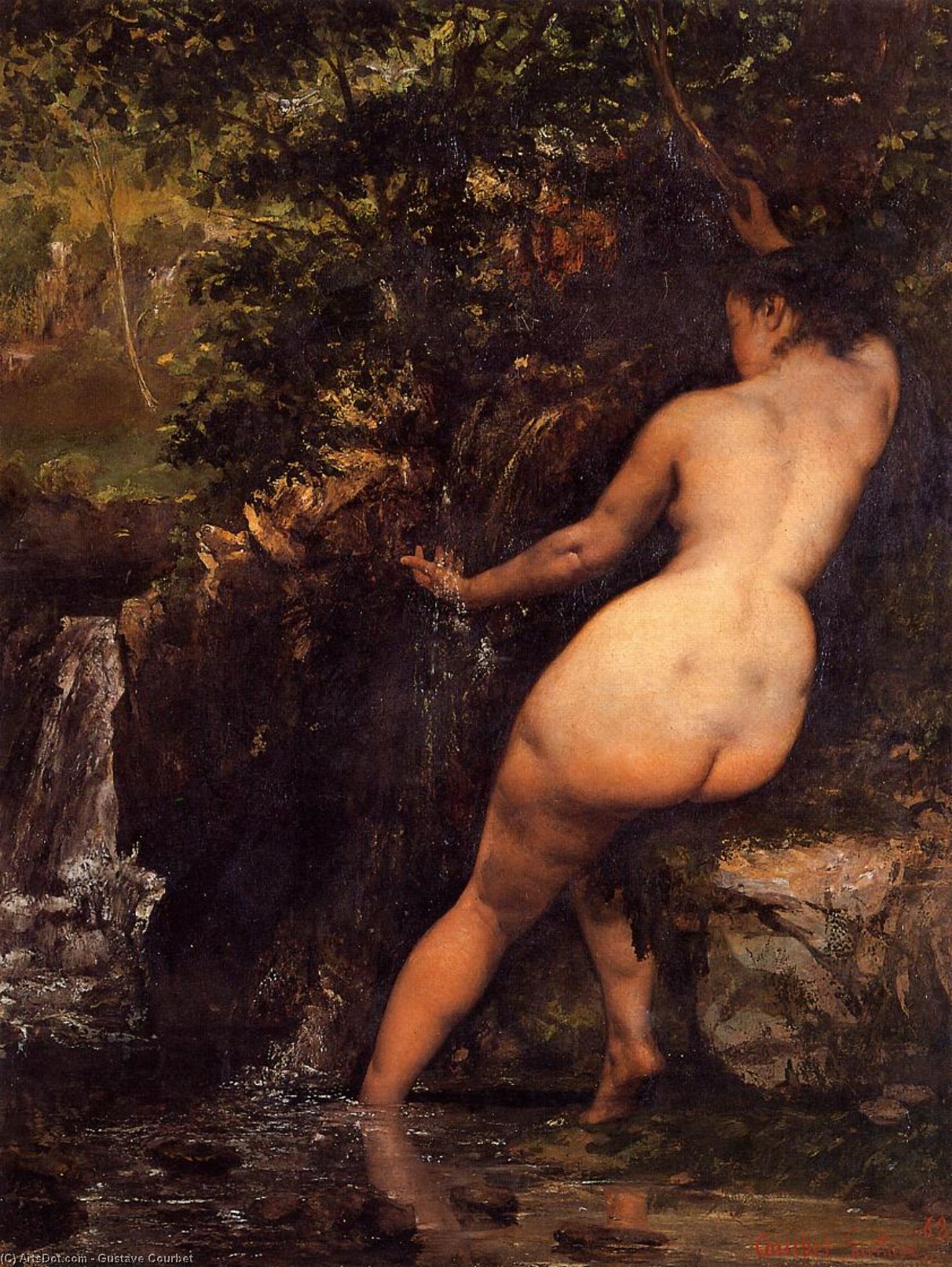The Source (bather At The Source) — Gustave Courbet