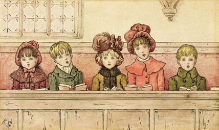 Singing In Church — Kate Greenaway