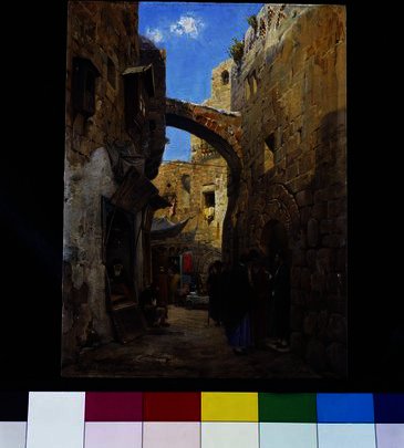 Street Scene In Jerusalem — Gustav Bauernfeind