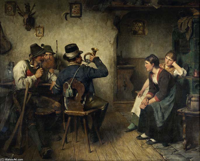 Postillion Im Wirtshaus — Hugo Wilhelm Kauffmann