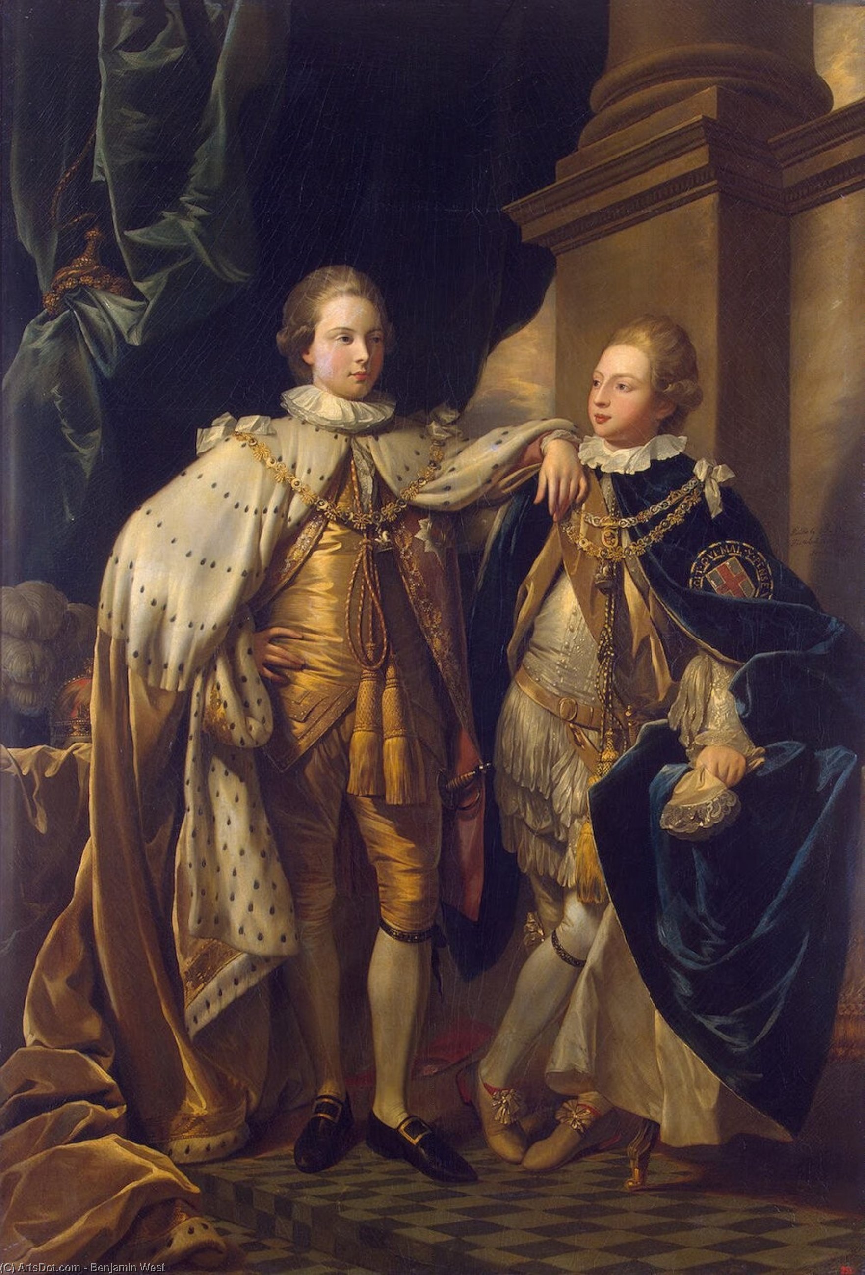 Portrait Of George, Prince Of Wales, And Prince Frederick, Later Duke Of York — Benjamin West