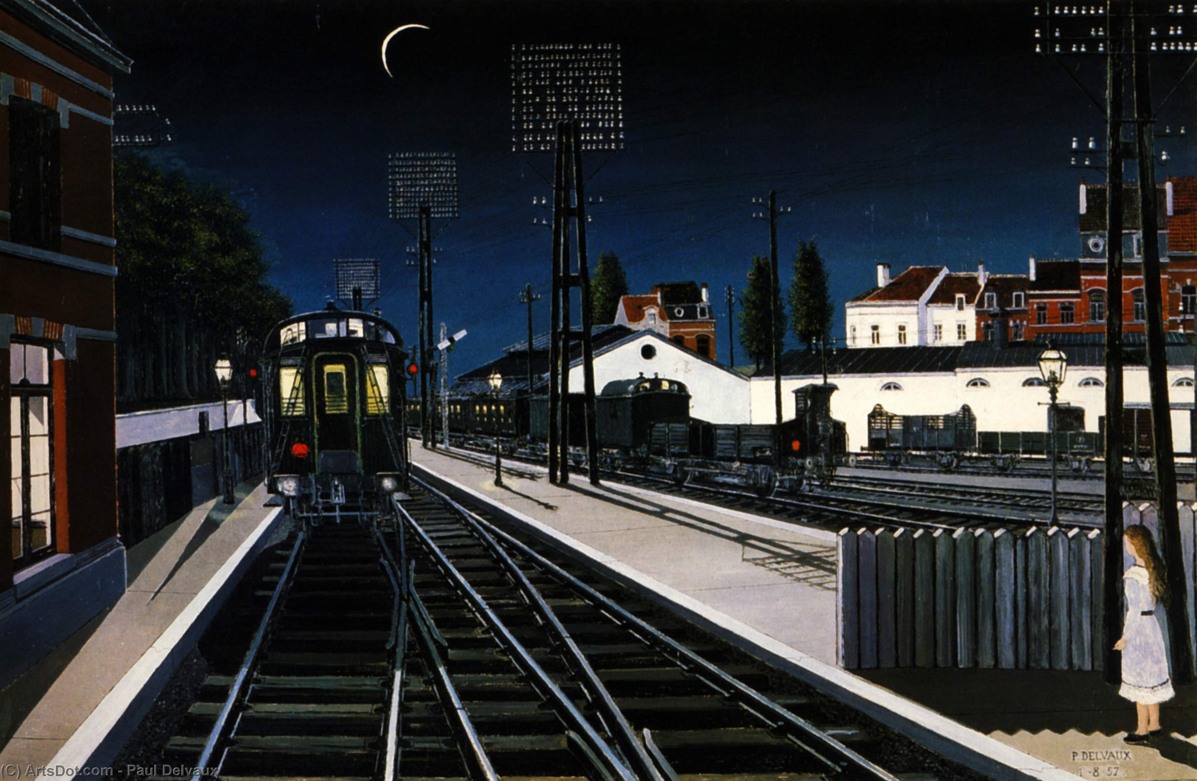 Train In Evening — Paul Delvaux