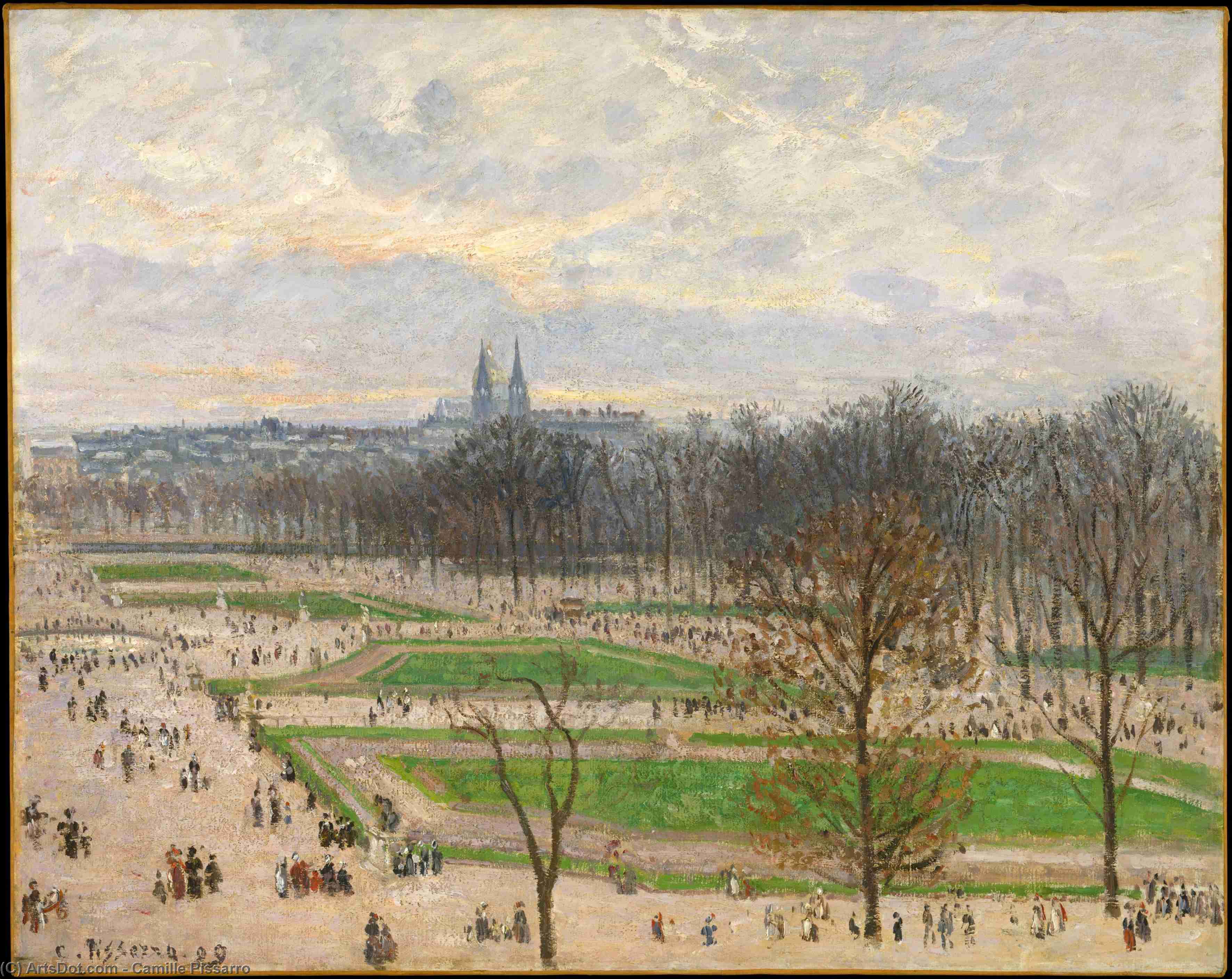 The Garden Of The Tuileries, Morning, Spring — Camille Pissarro