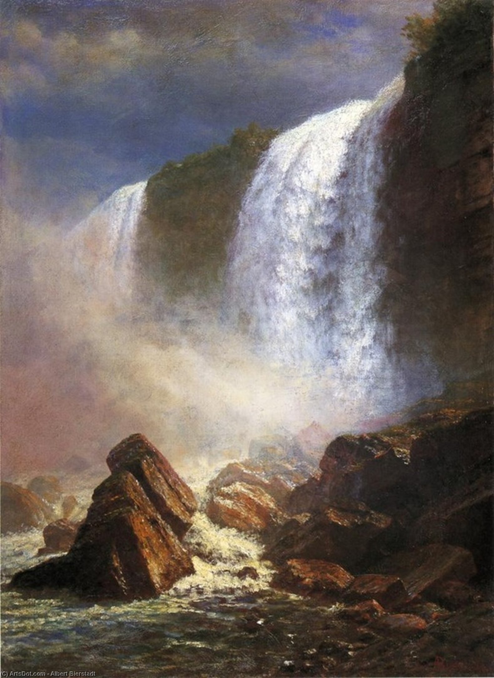 Falls Of Niagara From Below — Albert Bierstadt