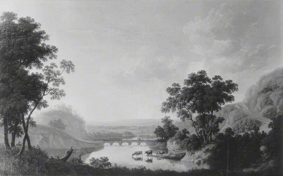 Landscape With River And Ruined Castle — Joseph Francis Gilbert