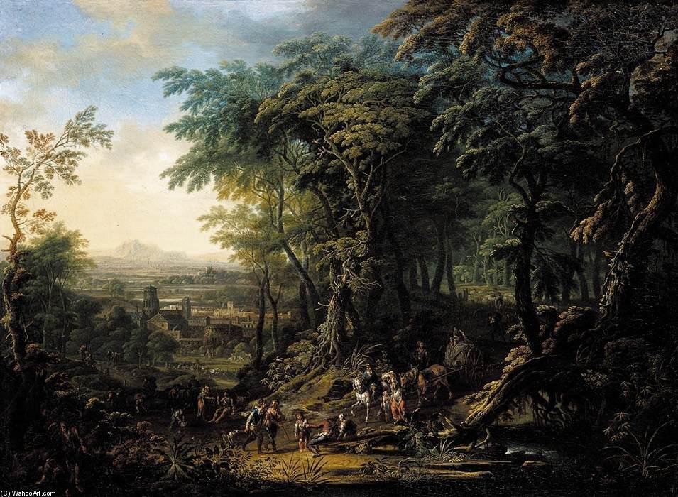 Travellers On A Forest Road — Franz Christoph Janneck