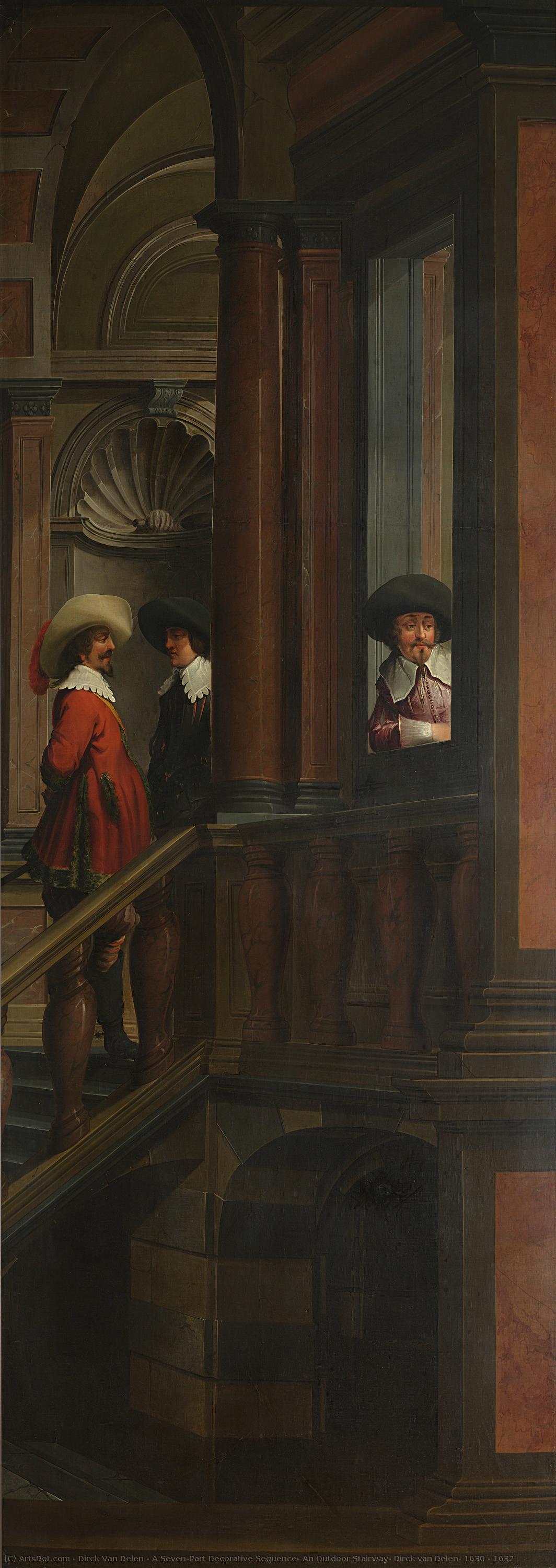 A Seven-part Decorative Sequence: An Outdoor Stairway, Dirck Van Delen, 1630 - 1632 — Dirck Van Delen