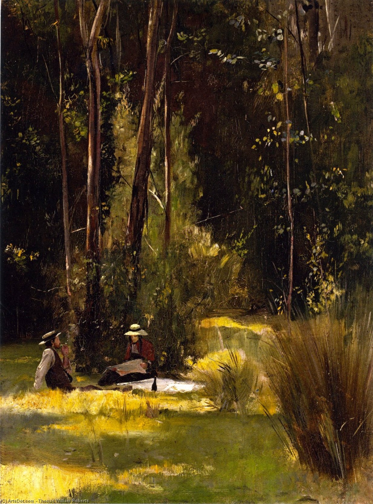 A Sunday Afternoon Picnic At Box Hill — Thomas William Roberts