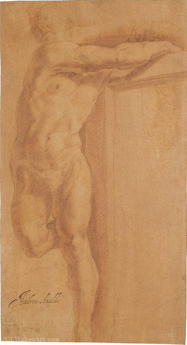 Study Of A Figure On A Cross — Giovanni Andrea Ansaldo