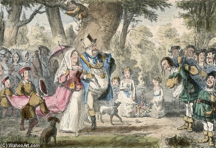 Henry Viii And His Queen 'out A Maying' — John Leech
