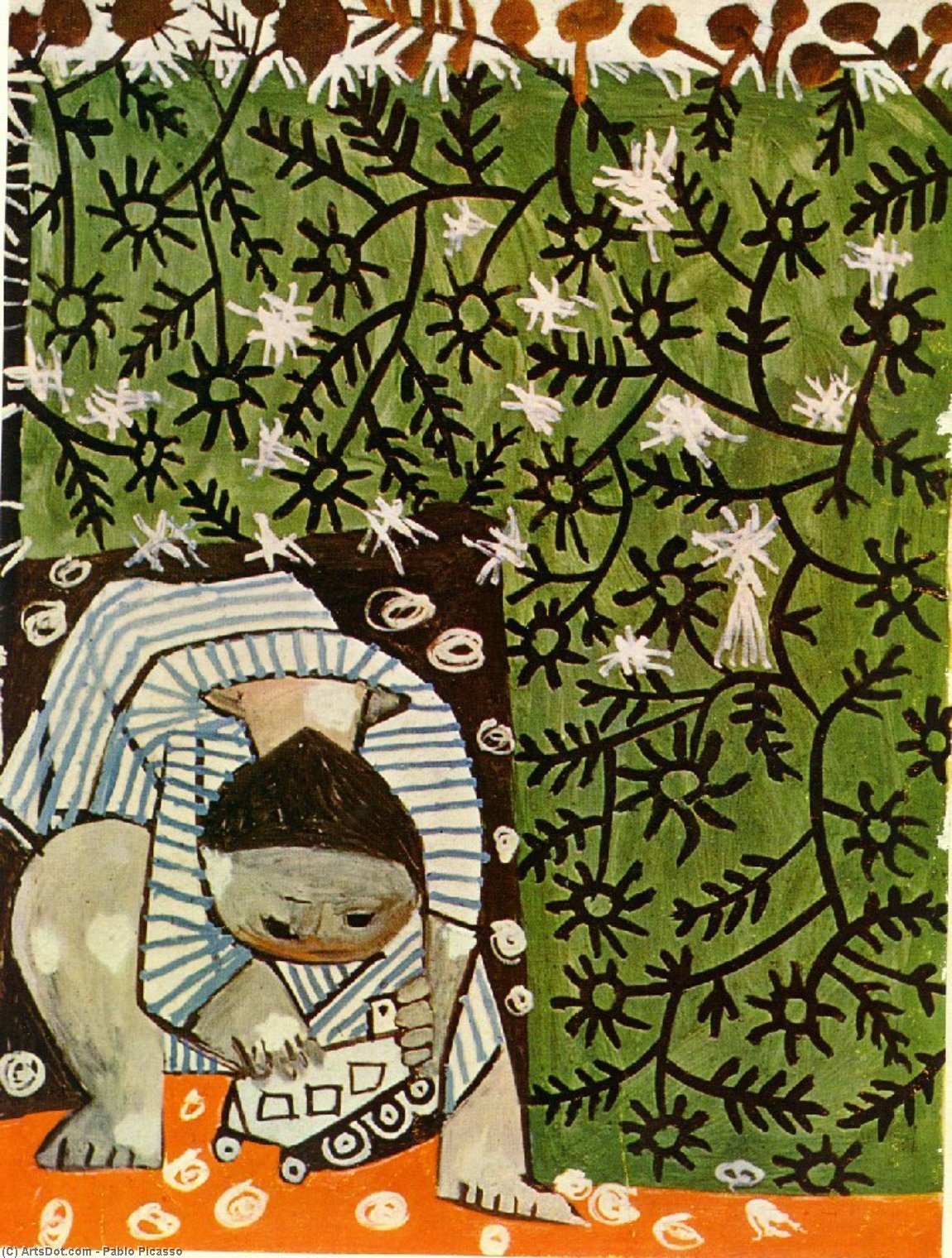Child Playing In Camomilles — Pablo Picasso