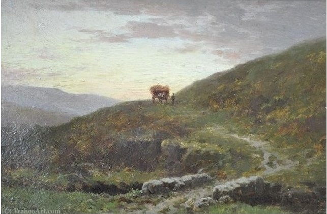 The Hay Cart-english Landscape — Henry James Johnstone