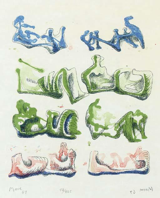 Eight Reclining Figures 4 — Henry Moore