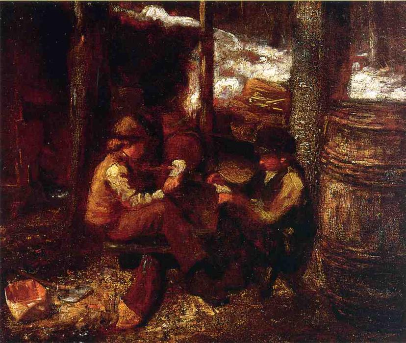 At The Maple Sugar Camp — Jonathan Eastman Johnson