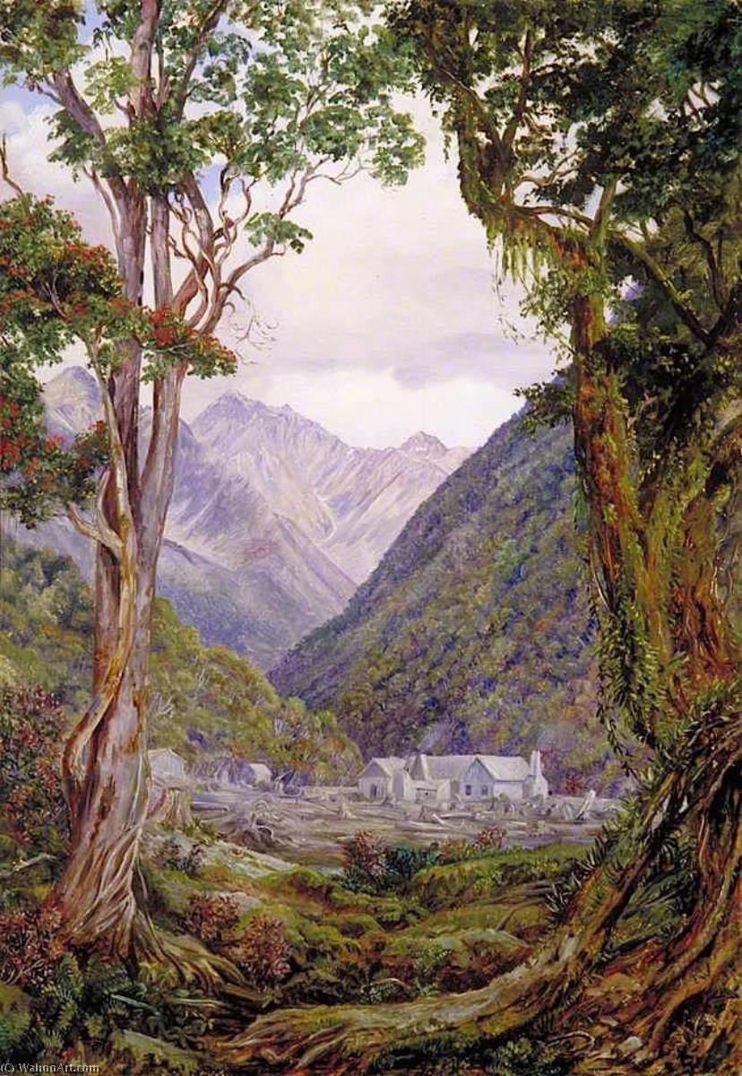 Entrance To The Otira Gorge, New Zealand — Marianne North
