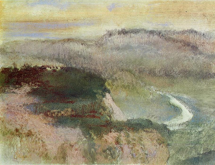 Landscape With Hills — Edgar Degas