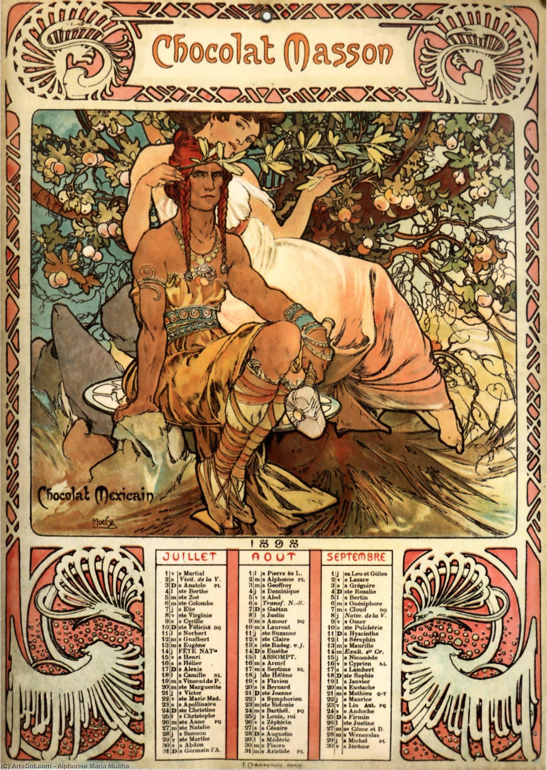 Manhood Calendar — Alphonse Mucha