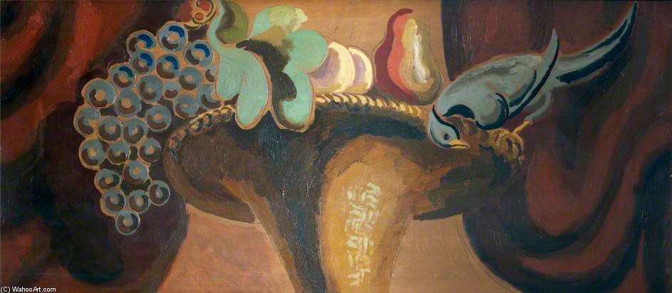 Composition With A Hat, A Dove And Fruit — Duncan Grant