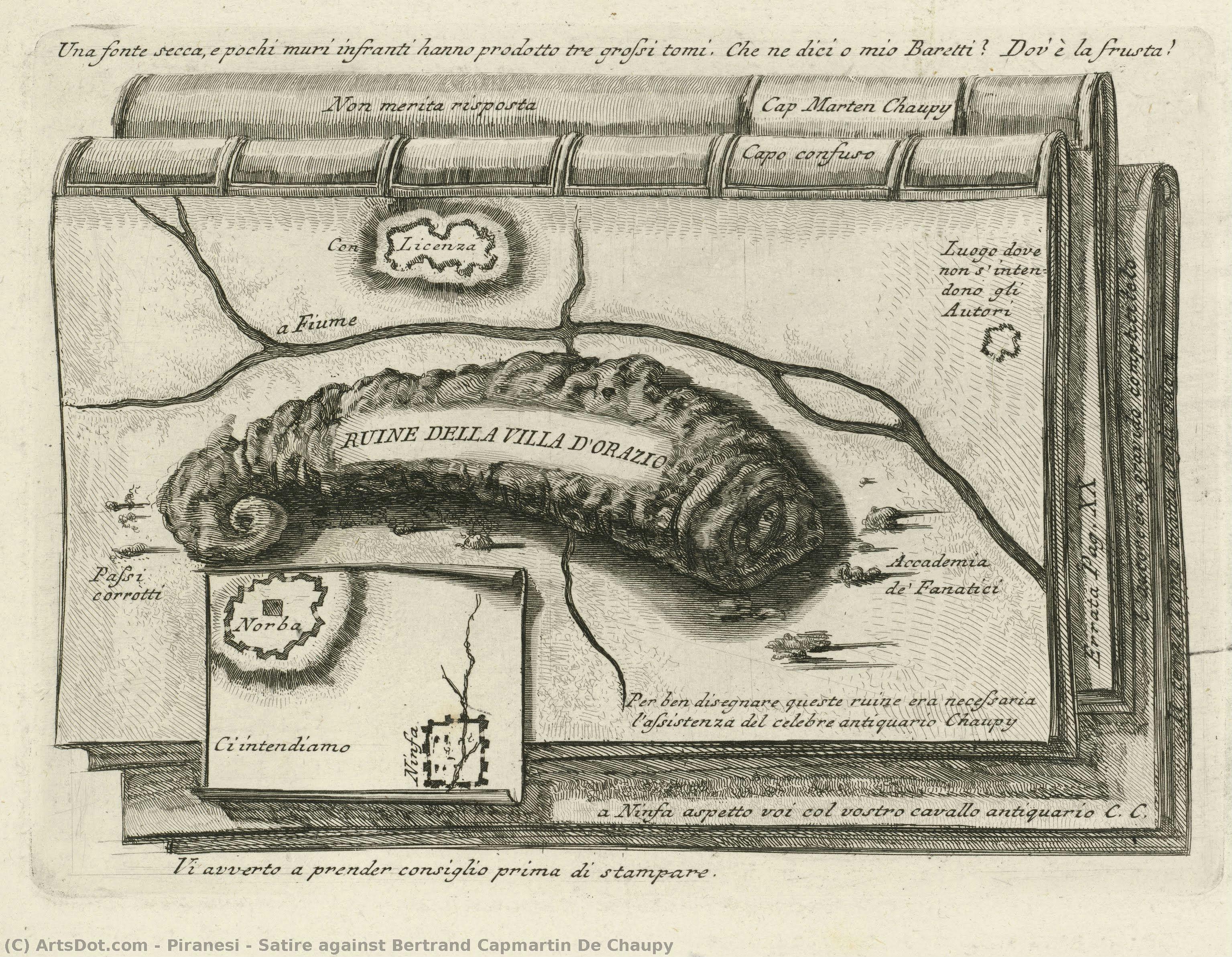 Satire Against Bertrand Capmartin De Chaupy — Giovanni Battista Piranesi