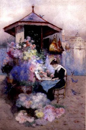 Flower Seller On The Riva — David Woodlock