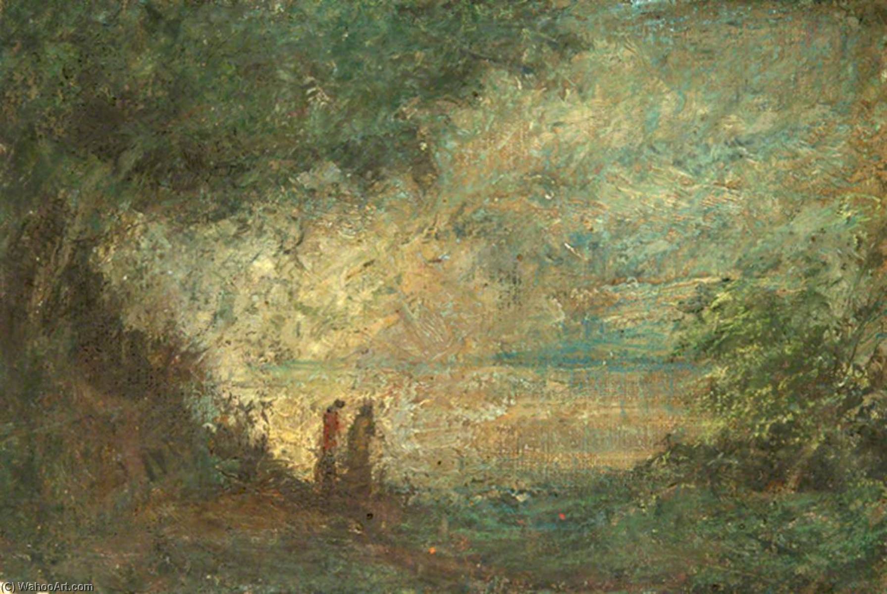 Two Figures By Lake — Sidney Herbert Sime