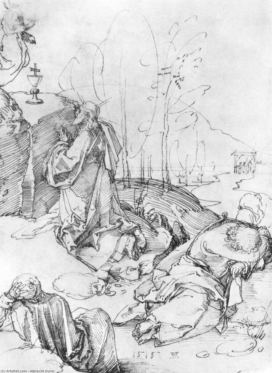 Christ On The Mount Of Olives — Albrecht Dürer