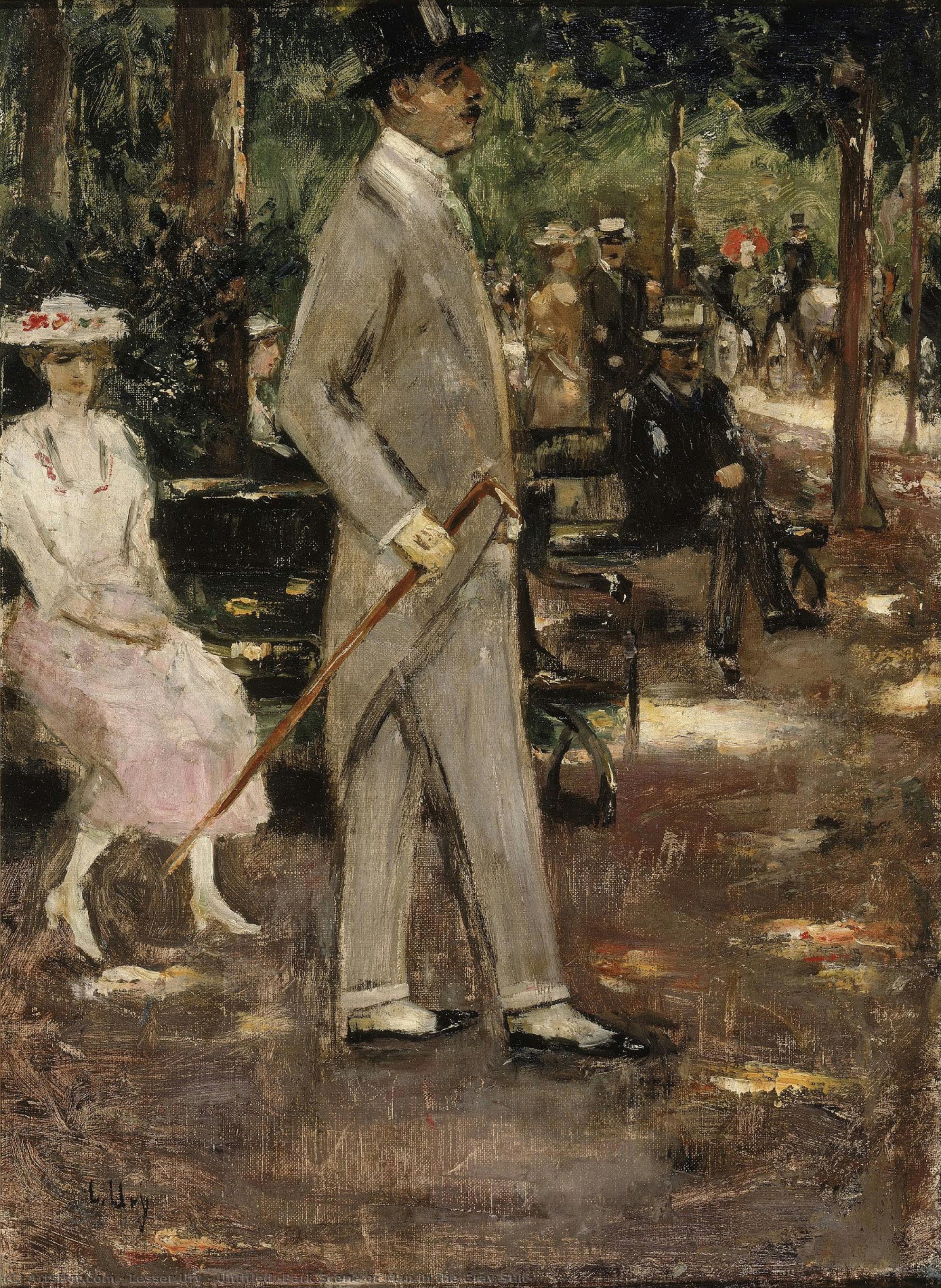 Untitled (park Scene Or Man In The Gray Suit) — Lesser Ury
