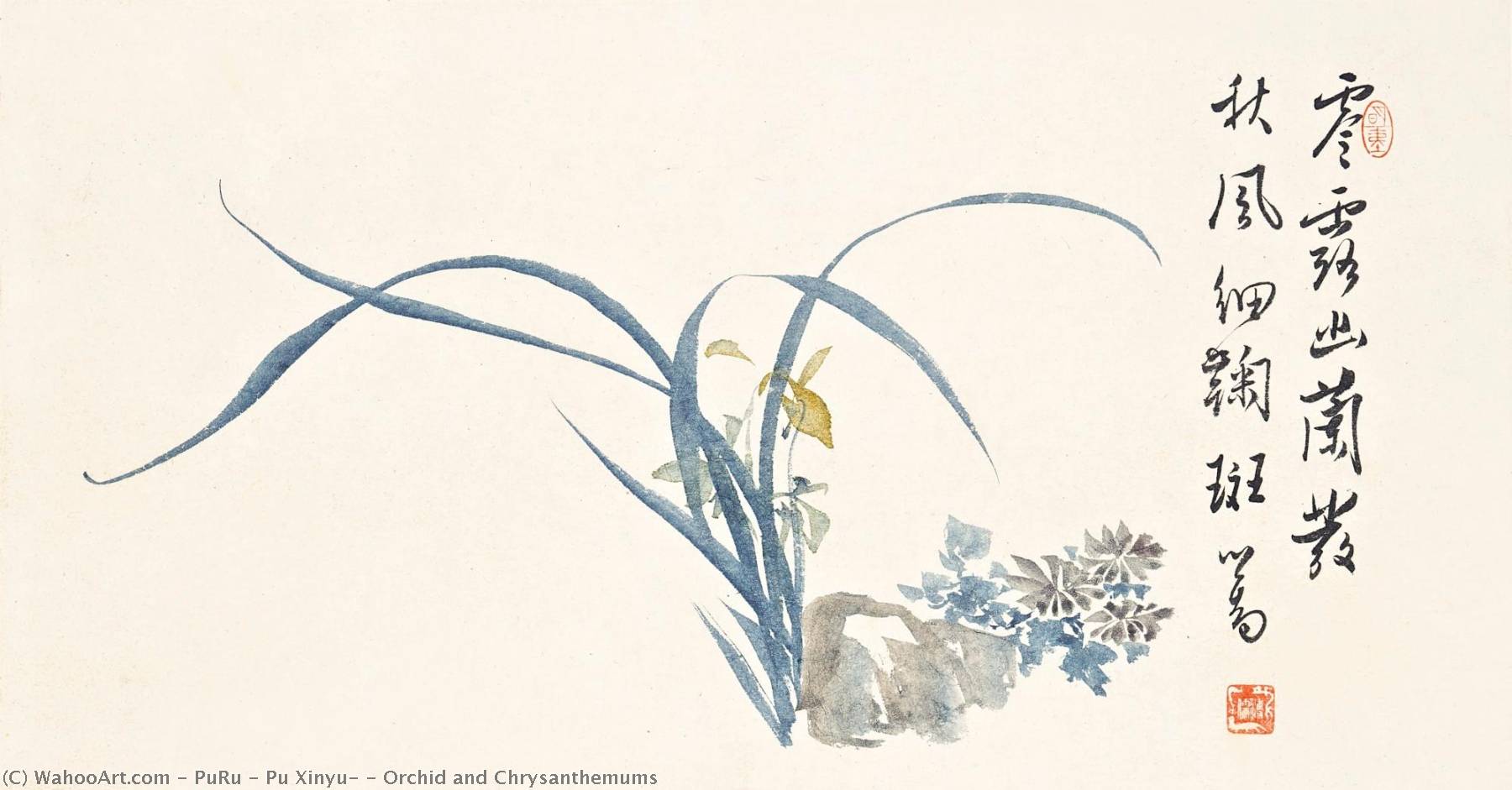 Orchid And Chrysanthemums — Puru ( Pu Xinyu)
