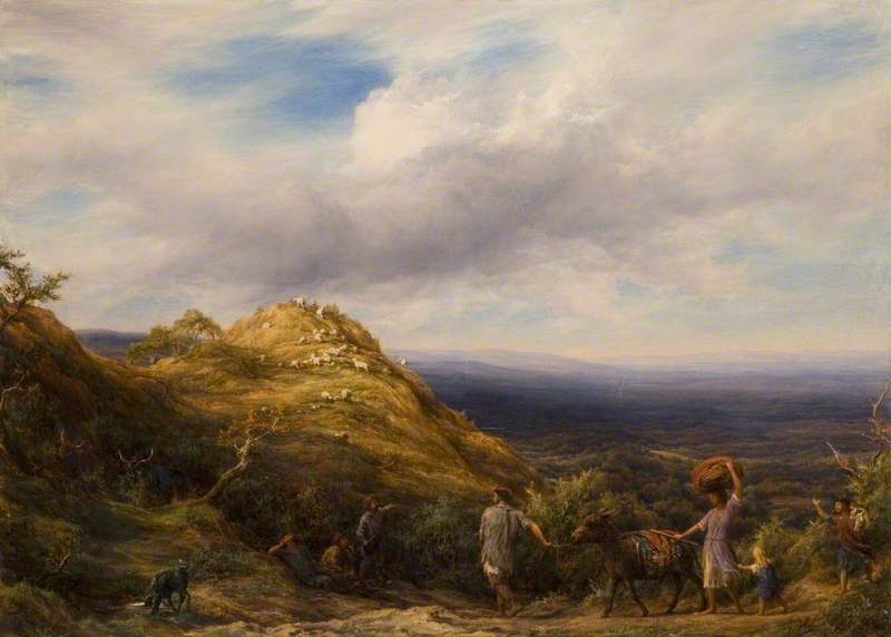A Wooded Valley And Hill — William Linnell