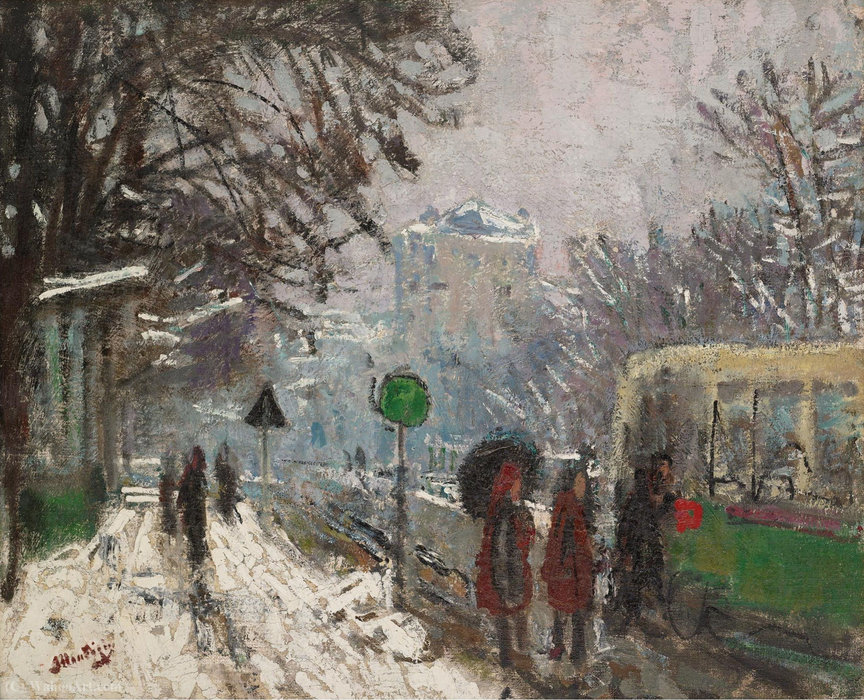Bineau Boulevard Under The Snow — Pierre-eugène Montézin