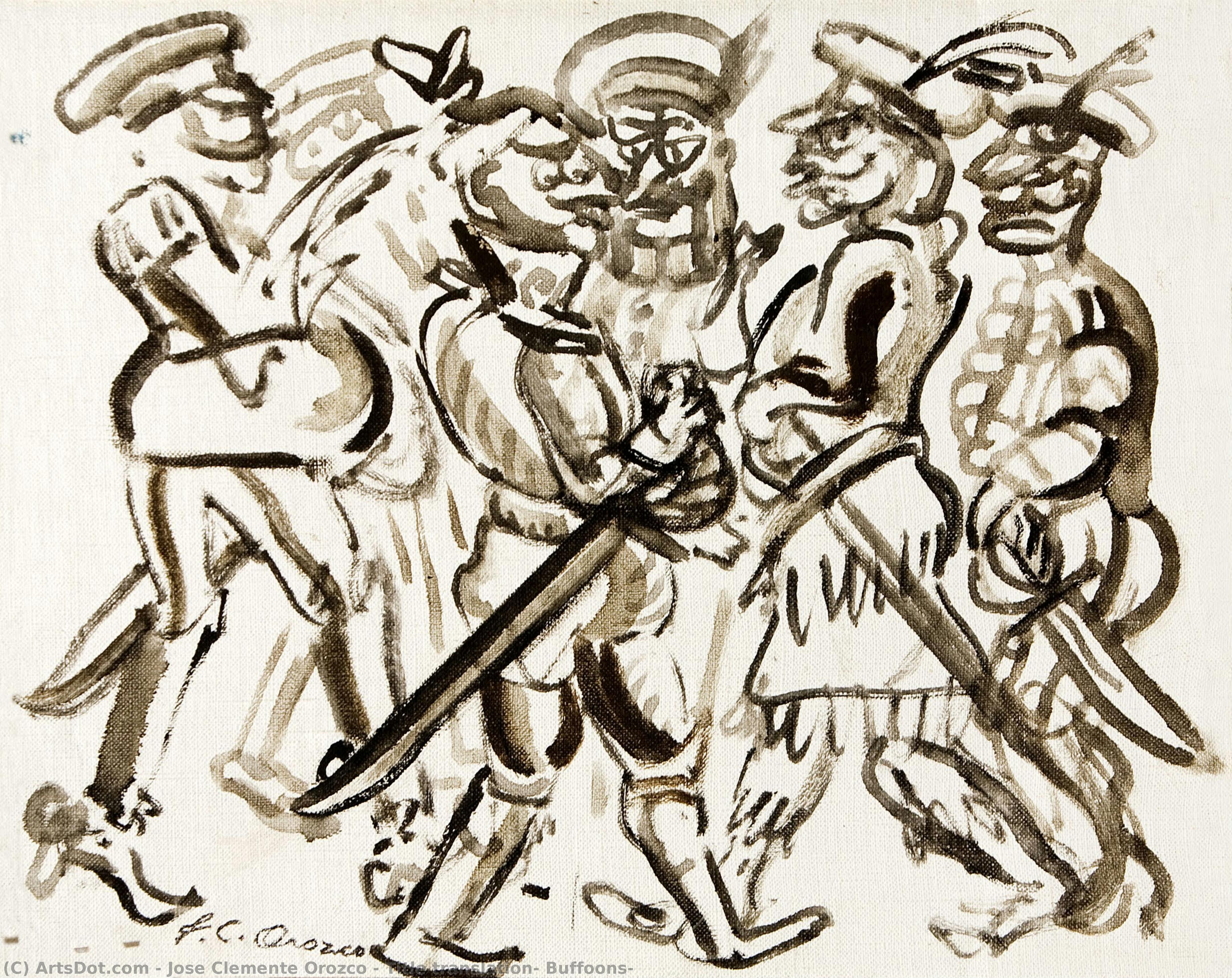 Title Translation: Buffoons — José Clemente Orozco