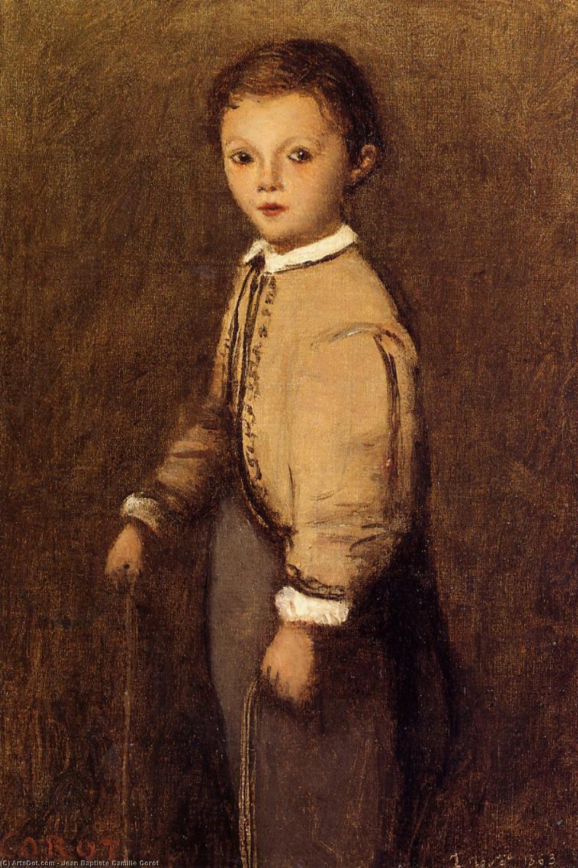Fernand Corot, The Painter's Grand Nephew, At The Age Of 4 And A Half Years — Jean-baptiste-camille Corot