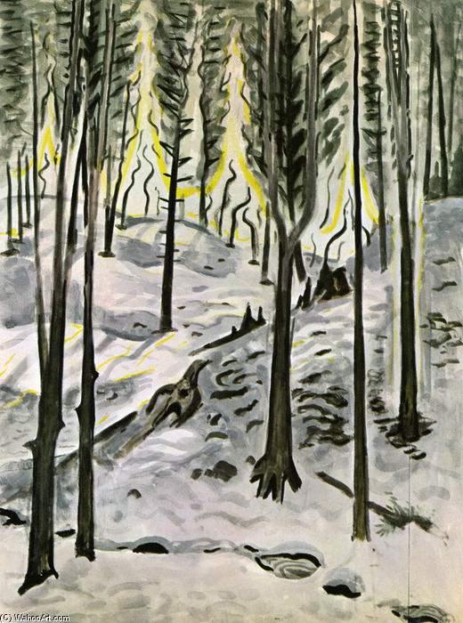 Fires Of Spring In Big Woods — Charles Burchfield