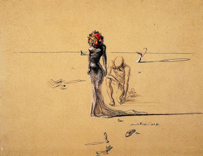 Woman With Flower Head — Salvador Dalí