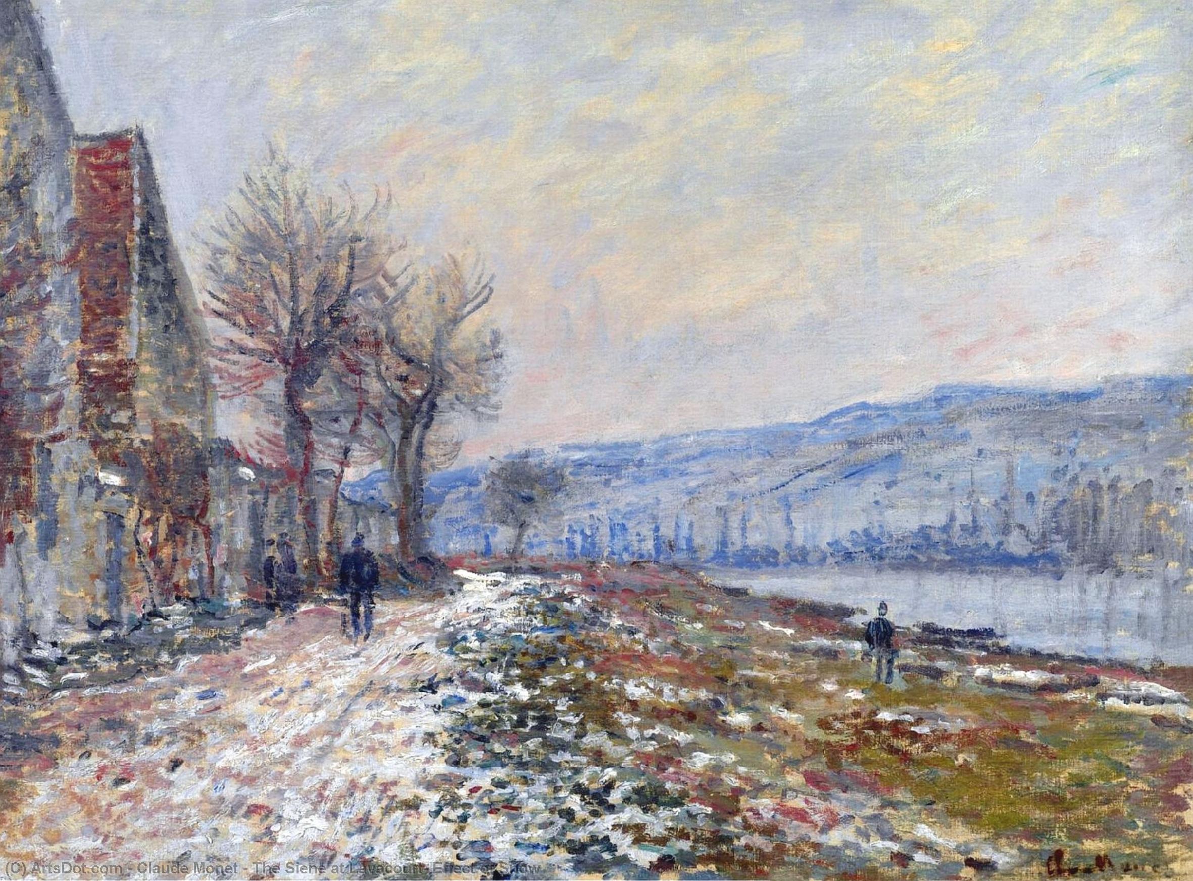 La Seine A Lavacourt, Efecto De Nieve — Claude Monet