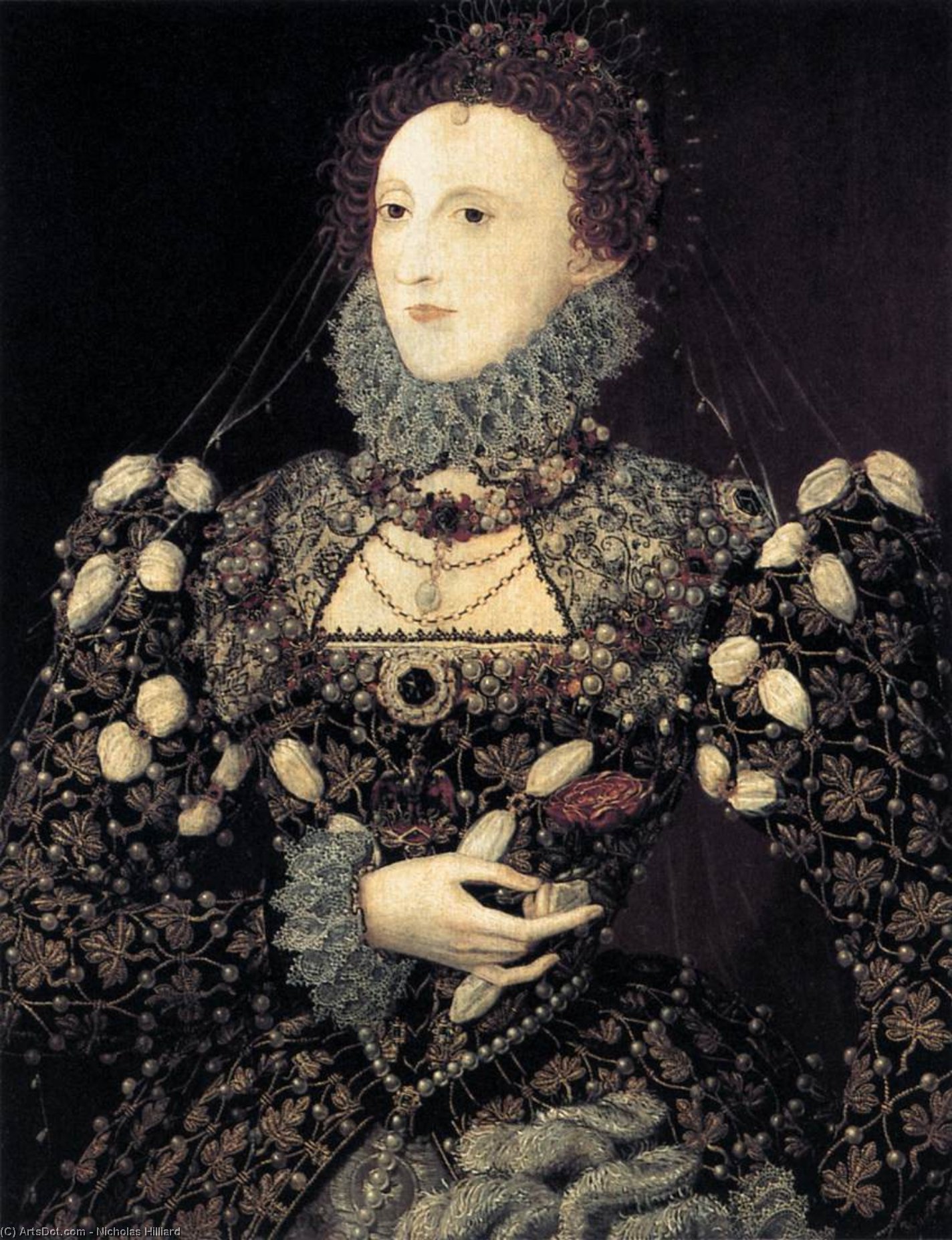 Portrait Of Elizabeth I, Queen Of England — Nicholas Hilliard