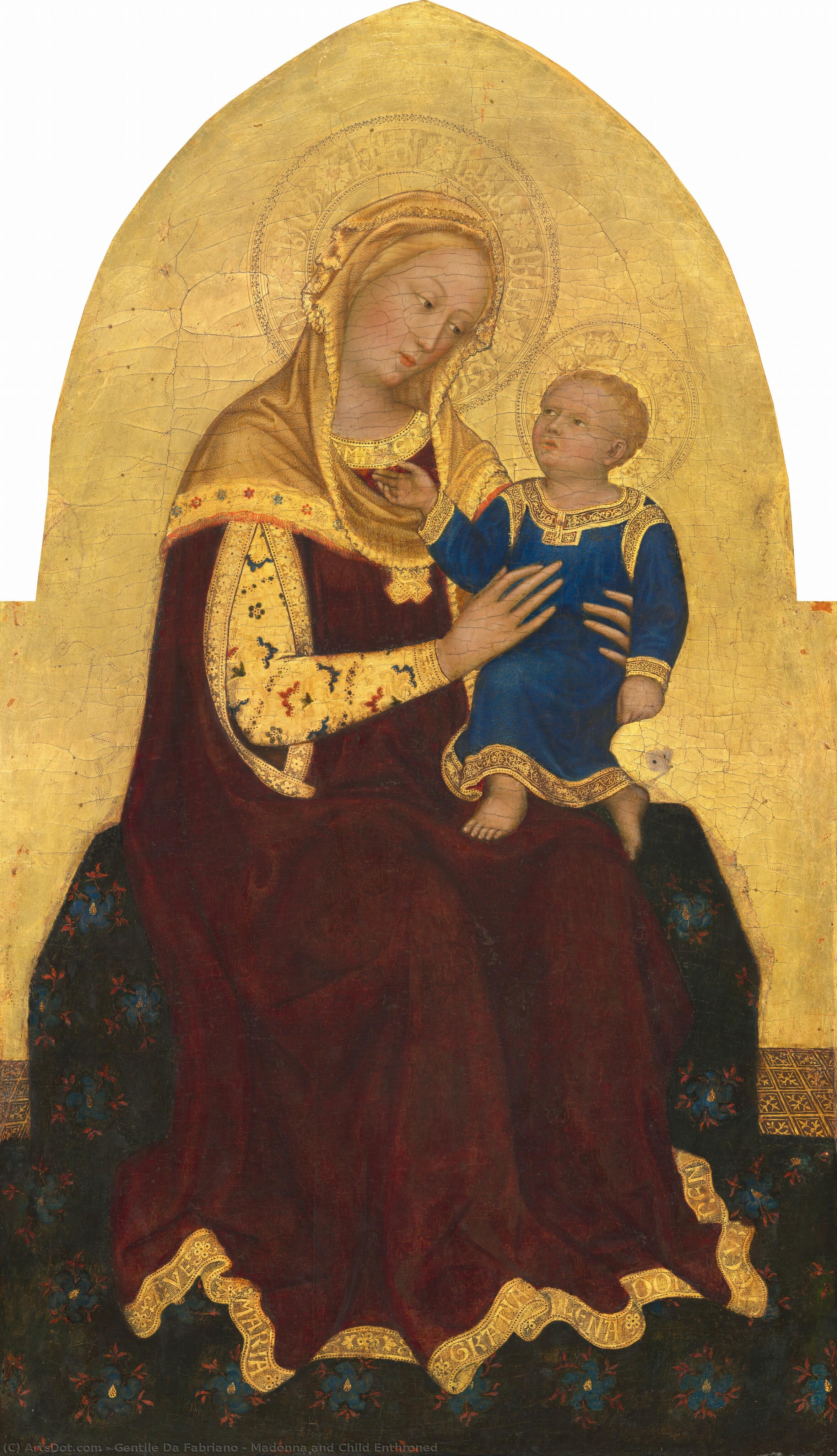 Madonna And Child Enthroned — Gentile Da Fabriano